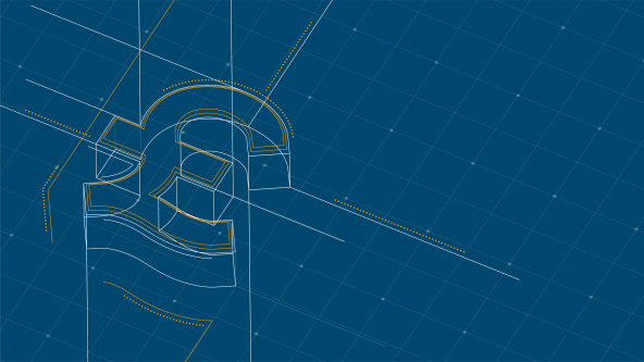 A geometric pound symbol