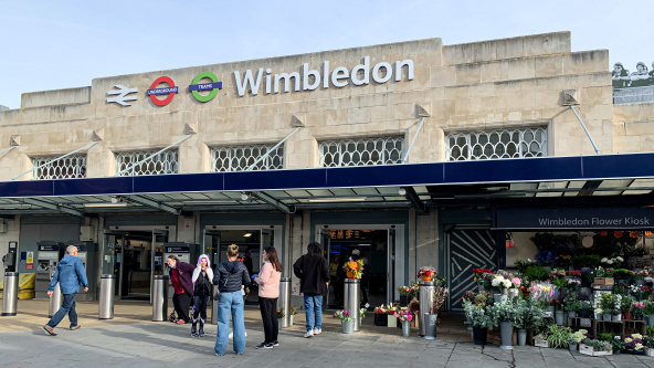 The front of Wimbledon train station