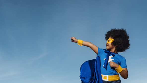A superhero kid