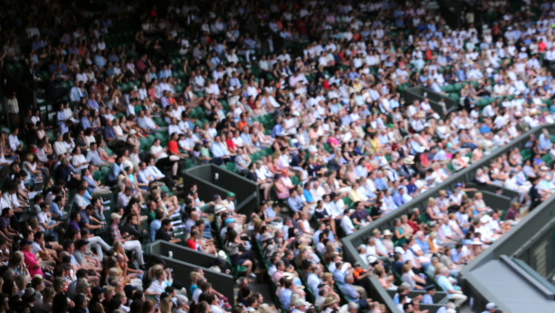 The crowd on Centre Court at the All England Club