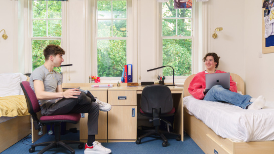 Boarders in their room at St Clare's Oxford